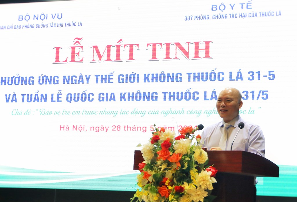 Mít tinh hưởng ứng Ngày thế giới không thuốc lá 31/5 và Tuần lễ quốc gia không thuốc lá 25-31/5